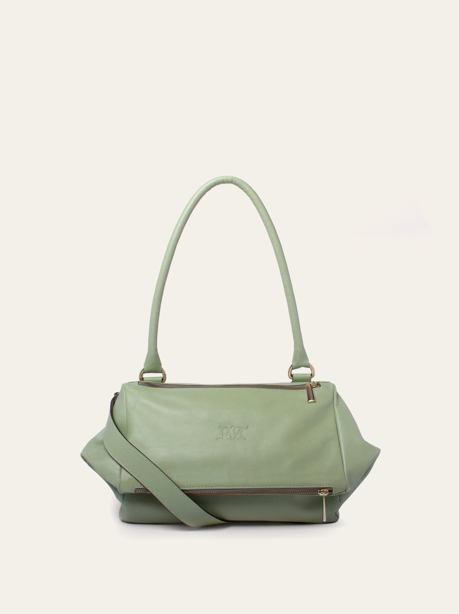 Bolso estructurado en piel de becerro bambú Bess Madrid vista frontal